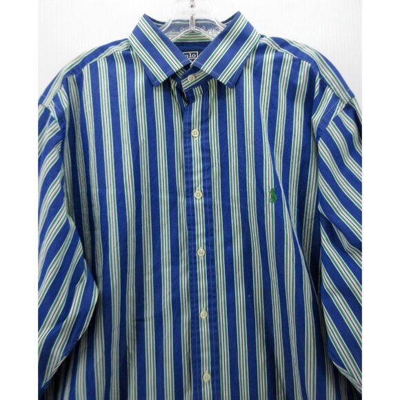 Ralph Lauren Polo Shirt XL Regent Button Up Green Pony Classic Fit - Picture 2 of 12